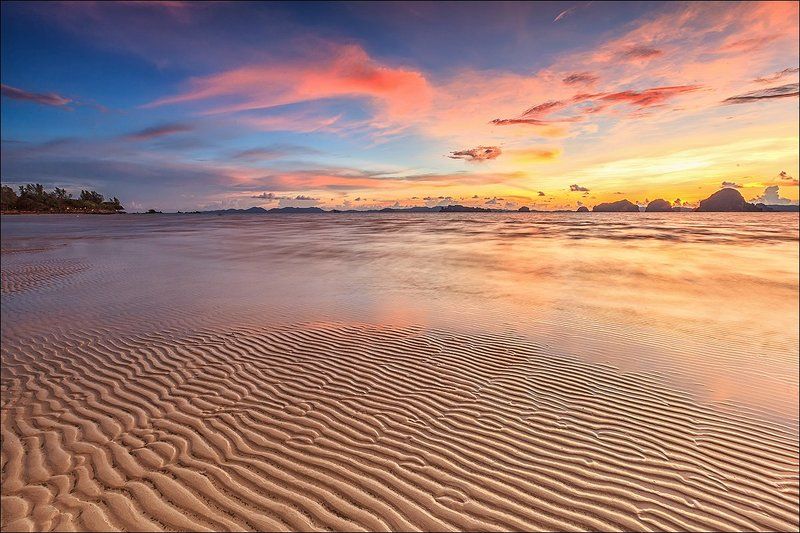 азия, тайланд, закат, море, небо, путешествия, обнаженный теплый берегphoto preview