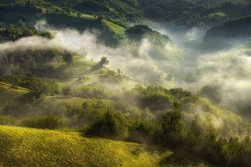 Country side, Fog, Hills, Nature, Romania Another Morningphoto preview
