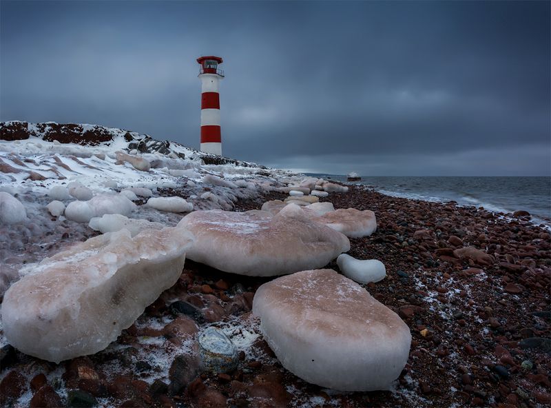 природа, пейзаж, север, кольский, панорама, природа россии, дикая природа, закат, свет, облака, вечер, тундра, маяк, море Маякphoto preview