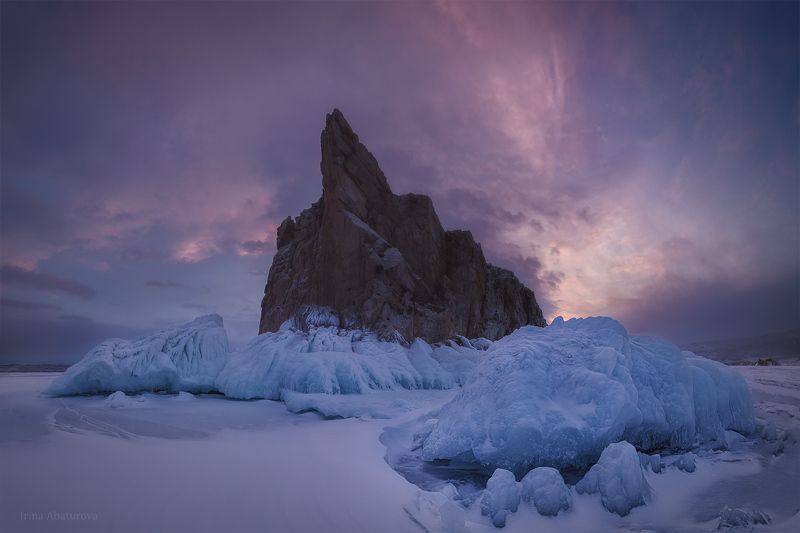 байкал, закат, лед, сосульки, наплески Застывший прибойphoto preview