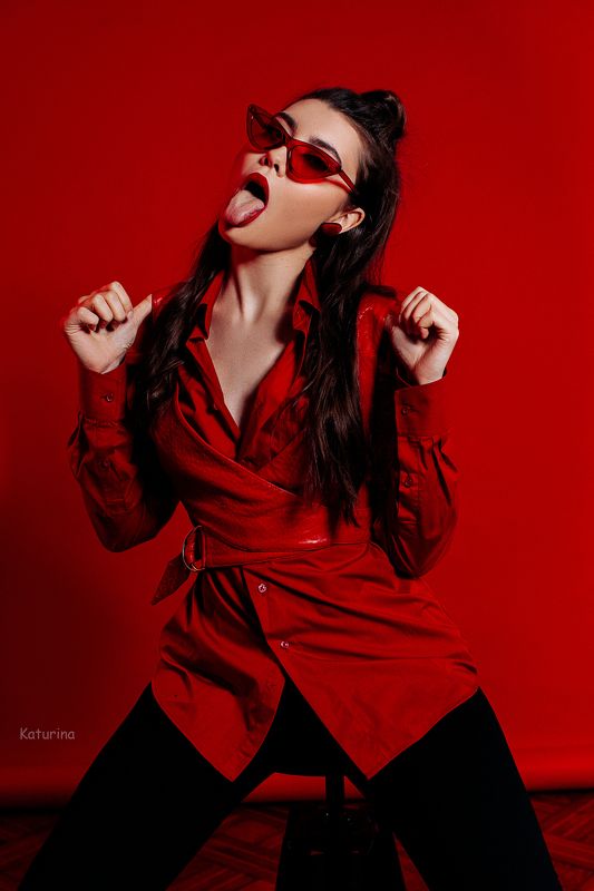 фотография, портрет, портретная фотография, девушка в красном, red, женская красота photo preview