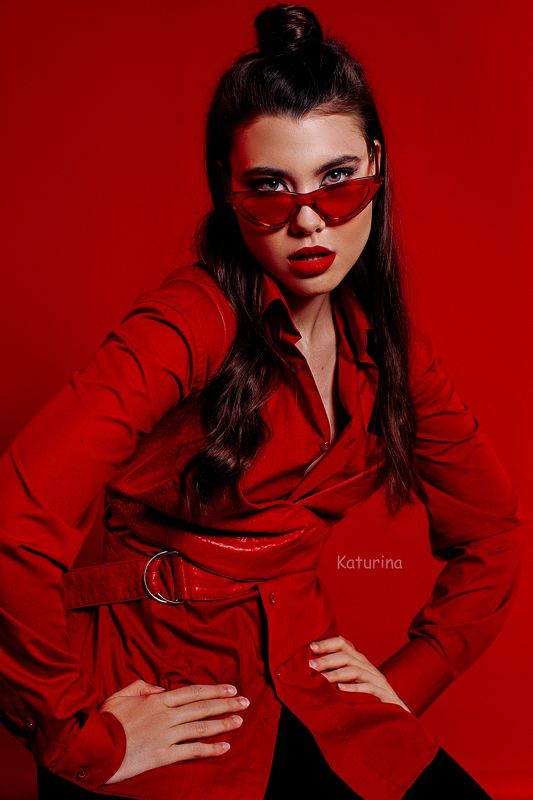 фотография, портрет, портретная фотография, девушка в красном, red, женская красота photo preview