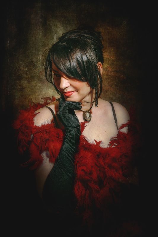 девушка портрет певица картина живопись Певицаphoto preview