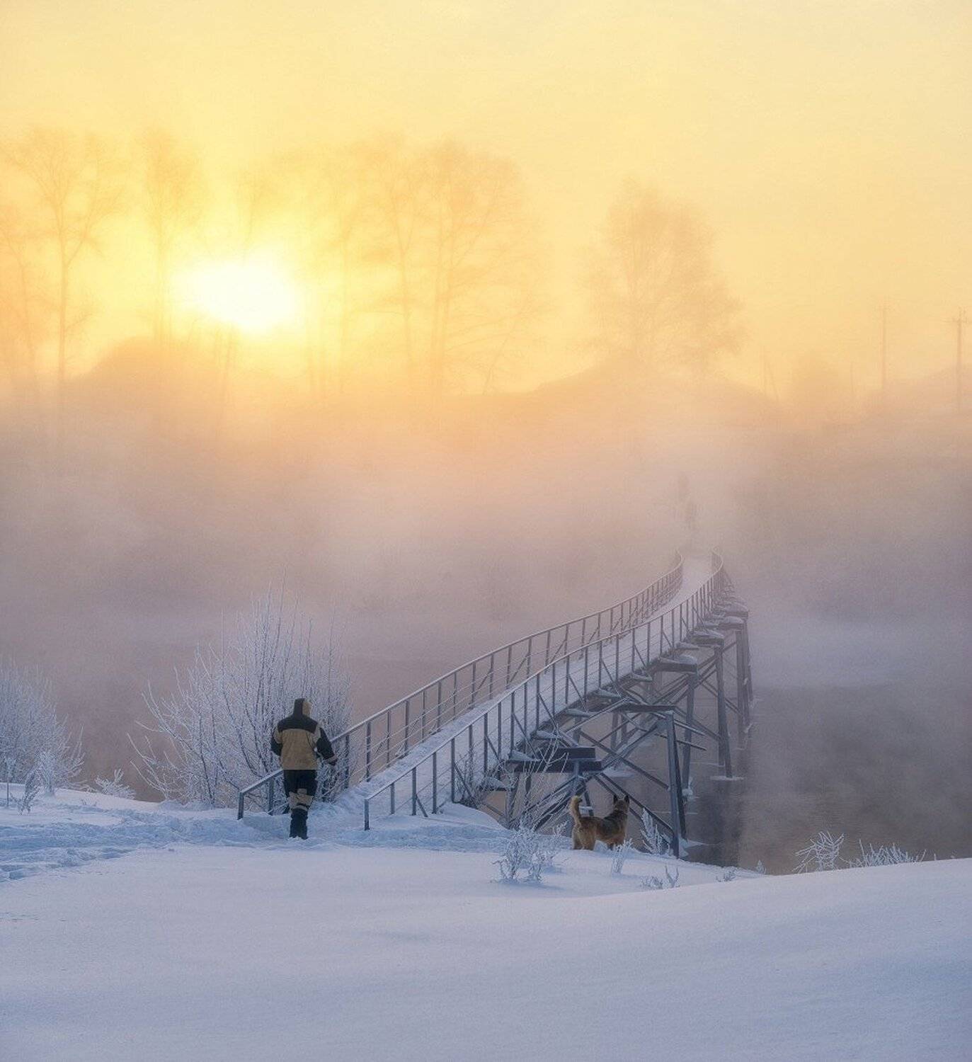 Через парящую реку II. Автор: Устюжанин Михаил , Устюжанин Михаил