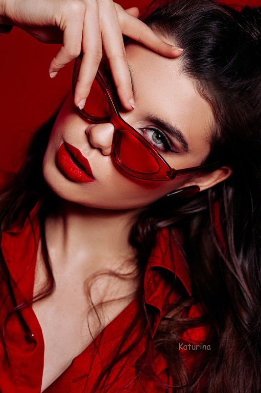 фотография, портрет, портретная фотография, девушка в красном, red, женская красота photo preview