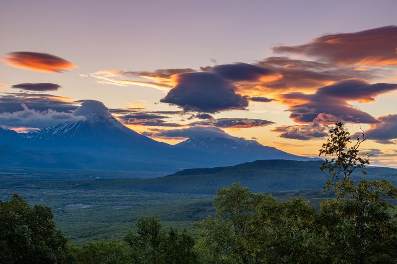 Камчатка, рассвет, вулканы Встречая рассвет фото превью