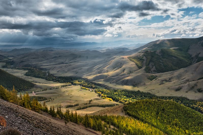 тыва, тува, осень Вид с перевала. Тыва.photo preview