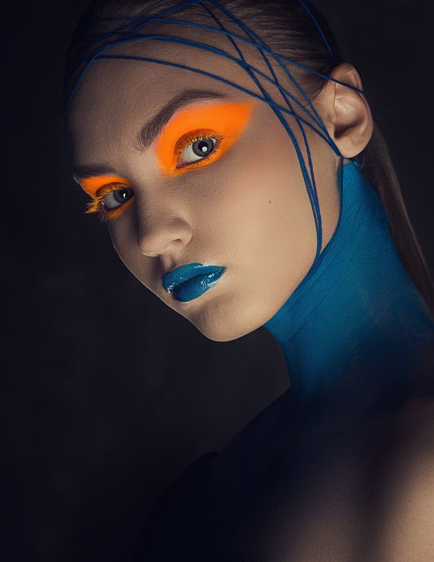 бьюти, глаза, макияж, портрет Марсианкаphoto preview