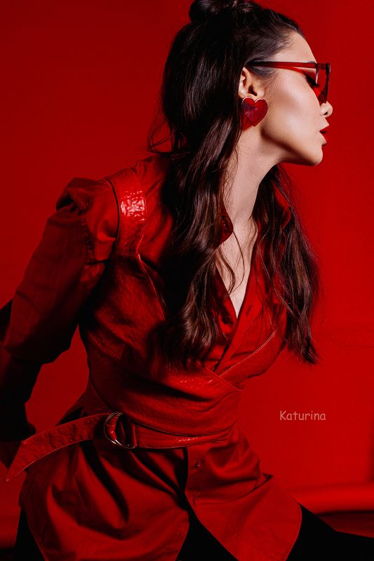фотография, портрет, портретная фотография, девушка в красном, red, женская красота photo preview