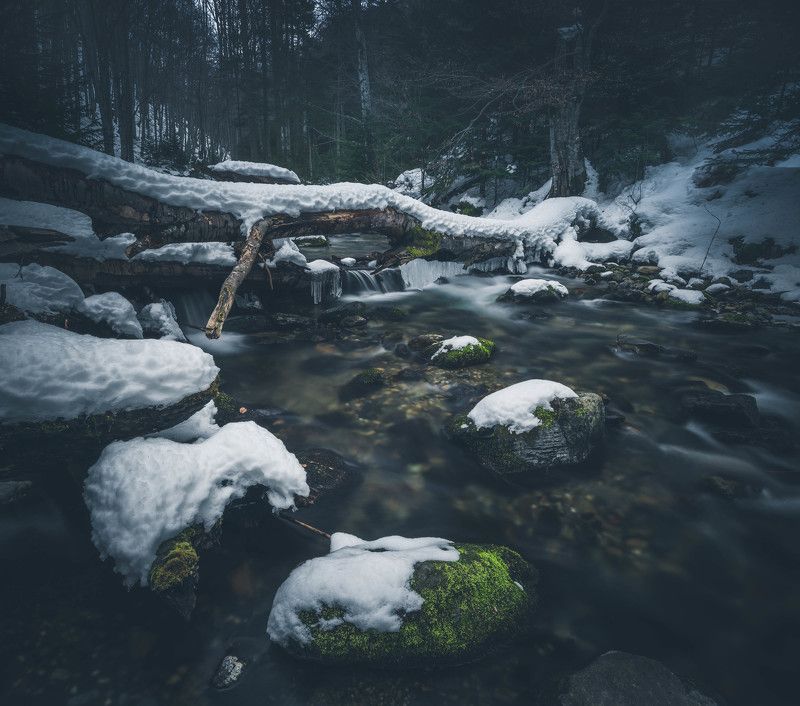 #landscape#nature#winter#woodland#river Woodland scenaryphoto preview