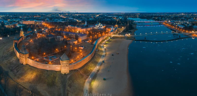 россия, новгород, волхов, дрон, весна, закат Новгород Великийphoto preview