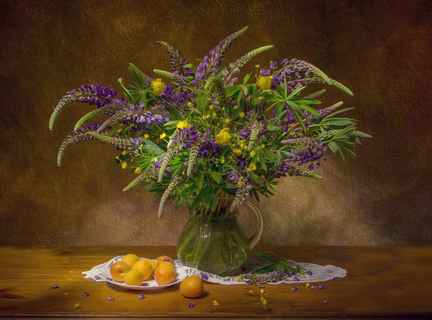 Люпиновый.... Автор: Татьяна Феденкова натюрморт, люпины, купальница, Татьяна Феденкова