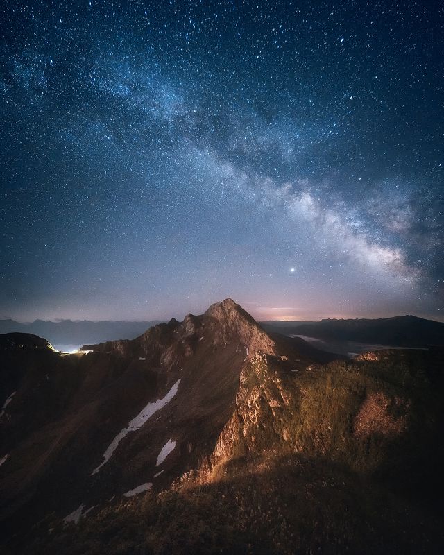 ночь, млечный путь, звезды, горы, пейзаж, красная поляна, сочи, кавказ Аибга, пока все спятphoto preview