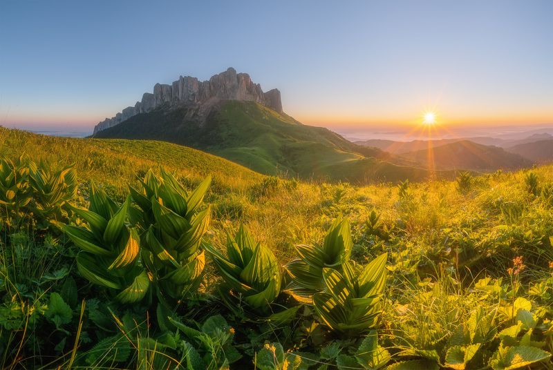 западный кавказ, большой тхач, рассвет, лето Рассвет у большого Тхачаphoto preview
