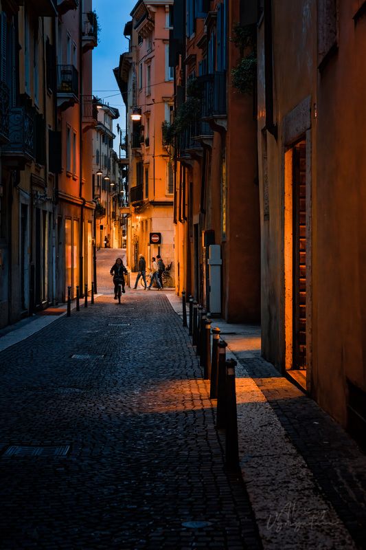verona, italy, night, lights, outdoor, travel On the night streetsphoto preview