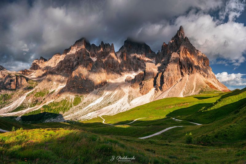 mountains, summer, clouds Summer in Dolomitesphoto preview