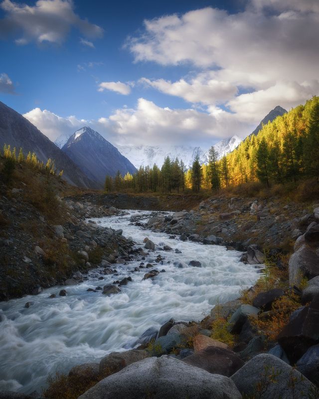 алтай, горный алтай, горы, усть-коксинский район, катунский хребет, природный парк белуха, белуха, массив белухи, река аккем, горная река, ак-кем, аккем, перед грозой, altai mountains Ак-Кем. Перед бурейphoto preview