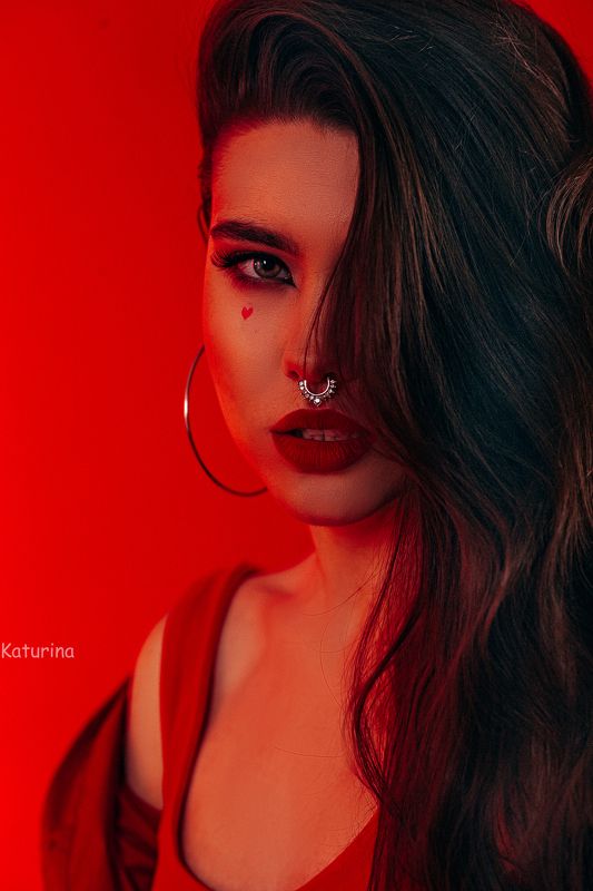 фотография, портрет, портретная фотография, девушка в красном, red, женская красота photo preview