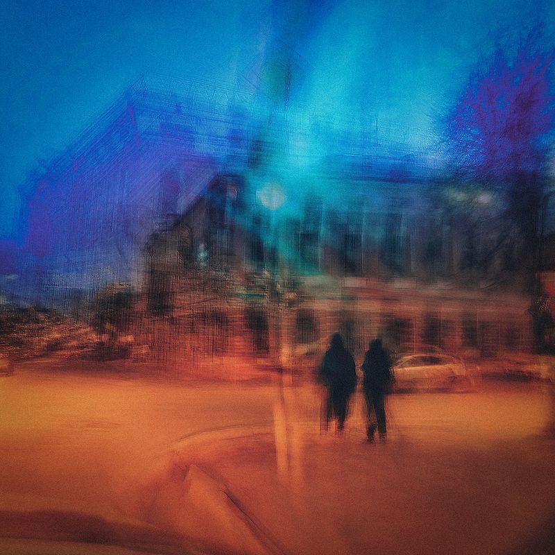 люди, силуэт, город На перекресткеphoto preview