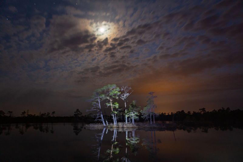 night,moonlight,landscape,nightscape,clouds,lake,nopeople photo preview