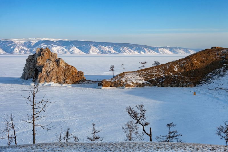 байкал, скала, , лёд, озеро, шаманка Мыс Бурханphoto preview