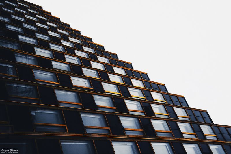 architecture, windows, steps, negative space, abstract, dark, facade, urban, city, Russia, Rostov on Don Ступениphoto preview