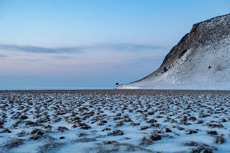 байкал, сопка, рассвет, озеро, дерево Отшельникphoto preview