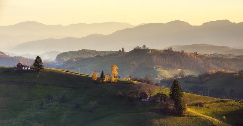 autumn, country side, light, nature, romania, sunset, transilvania Autumn Lightphoto preview