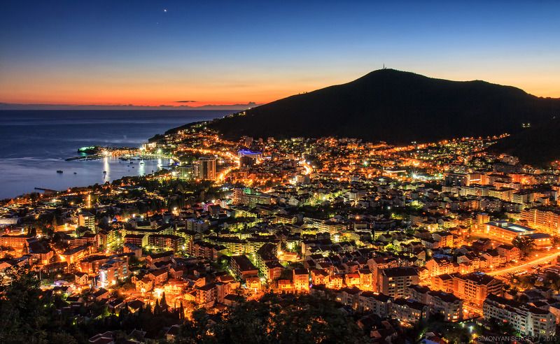 Будва, Вечер, Европа, Закат, Черногория Вечерняя Будваphoto preview