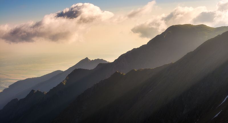 Landscape, Mountain, Sunrise Fagaras Mountains Crestsphoto preview