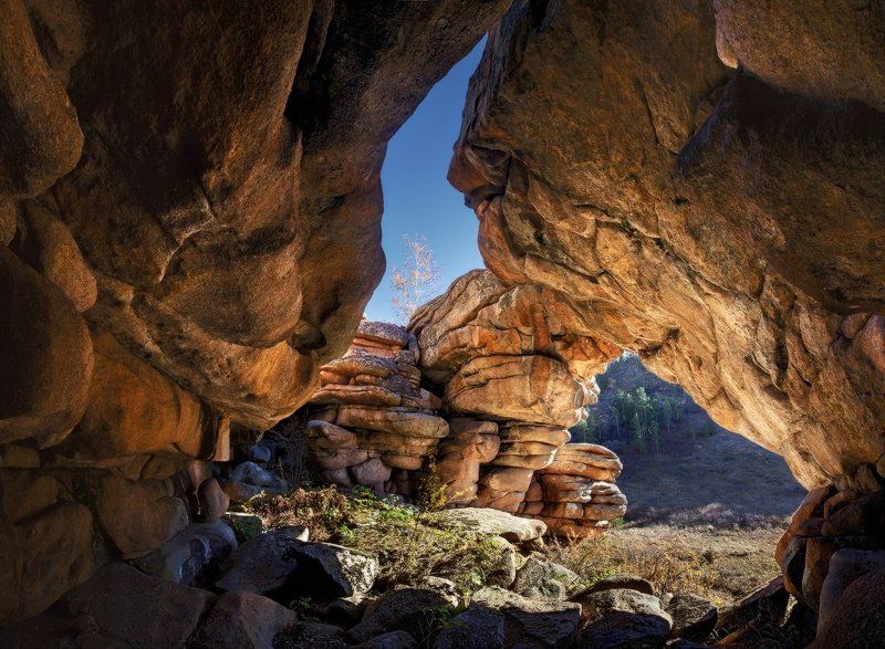 Грот, Казахстан, Камни, Каркаралы, Пещера, Скалы, Ярославский Виталий На плэнереphoto preview