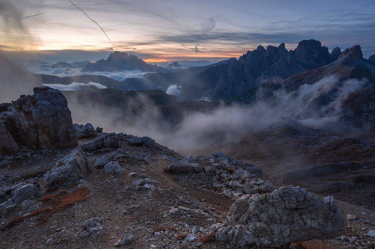 италия, доломиты, горы, облака, закат, осень, природа, landscape, italy, dolomites, Геннадий Финенко