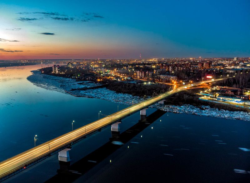 аэрофотосъемка, архитектура, cityscape, djimini2 Мост через Томьphoto preview