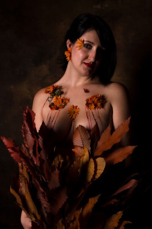 female, portrait, studio, fineart, painting, body, Debhora фото превью