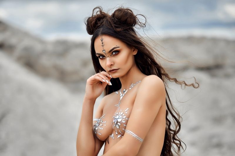 портрет, девушка, озеро, вода,  ню, песок MARINAphoto preview