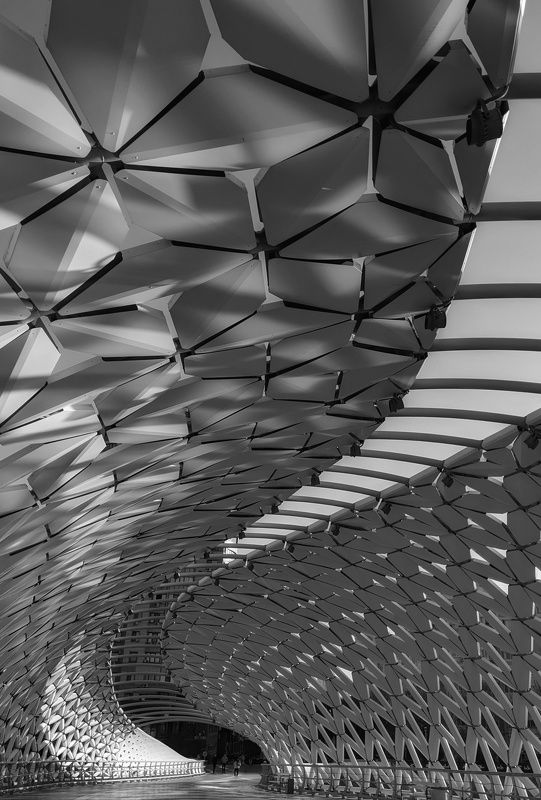 мост, абстракция, изгибы, пеше Изгибы городских мостов... фото превью