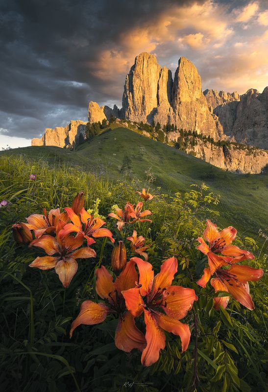 #landscape #mountains #dolomites #italy #sunset Lily explosionphoto preview