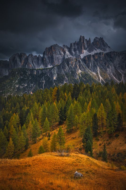 autumn, dolomiti, sky, clouds, tree, forest, italy landscape  dolomitiphoto preview