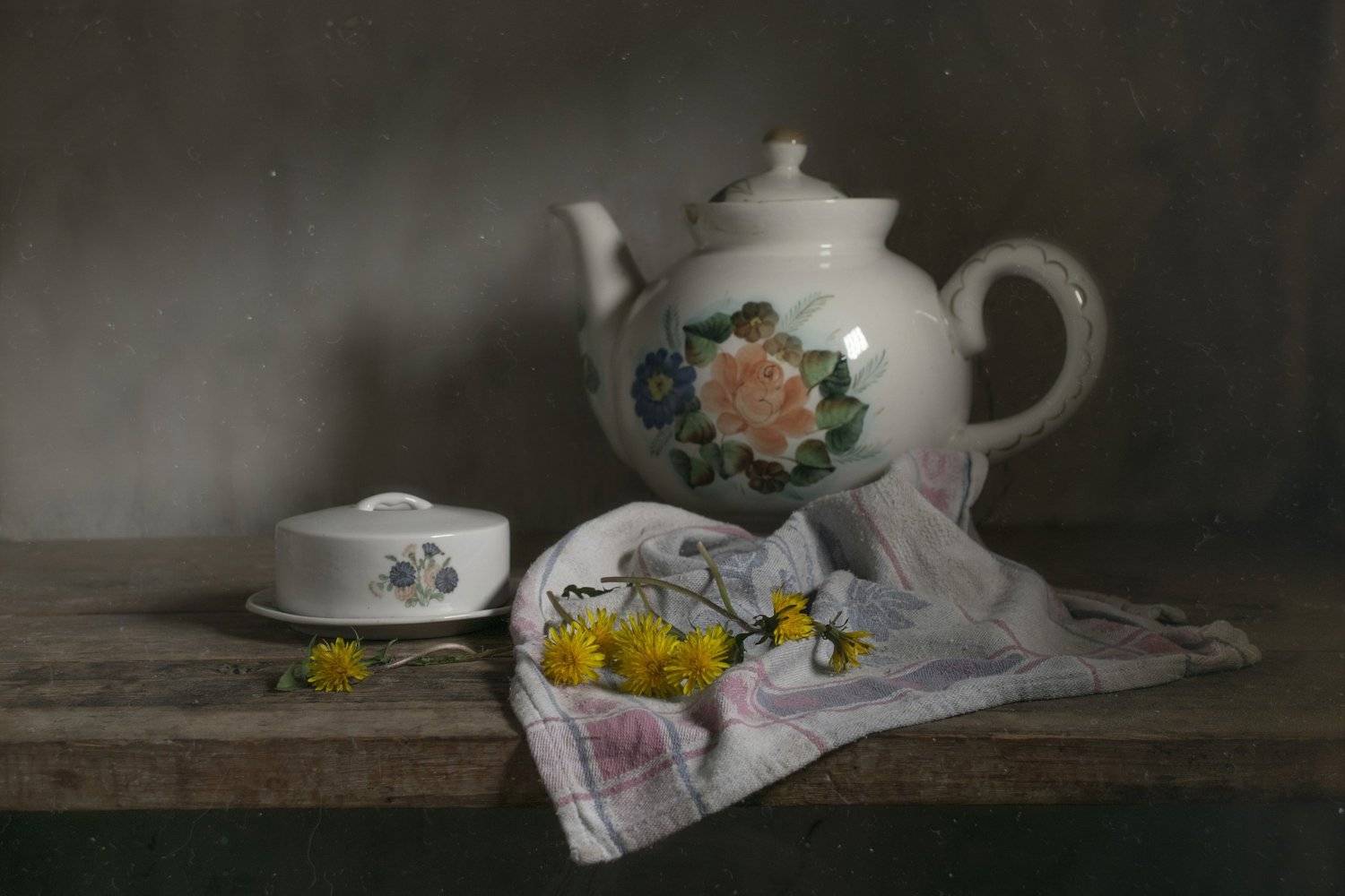 кувшин, масленка, одуванчик, Инна Грицик