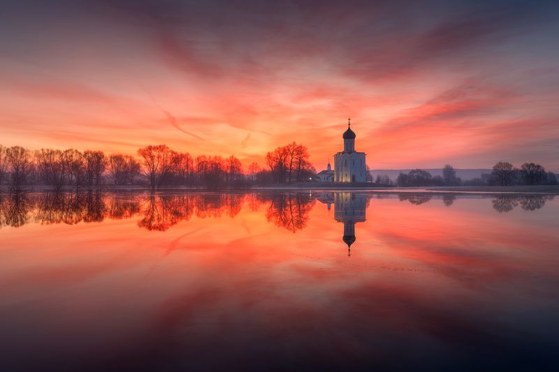 покрова на нерли разлив рассет Разлив на Нерлиphoto preview