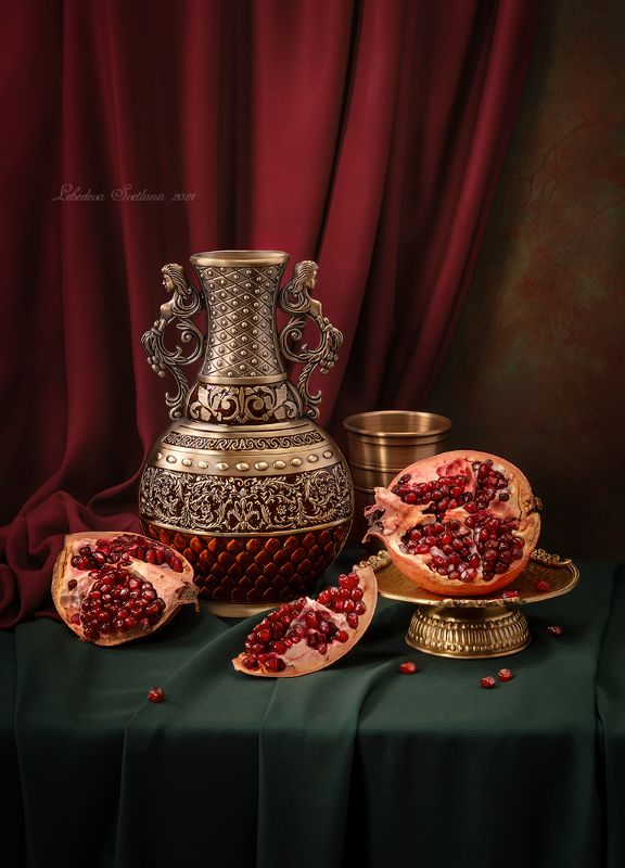 гранат,цветы,фрукты С гранатамиphoto preview