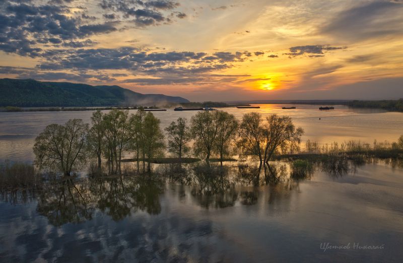 закат, волга Волгаphoto preview