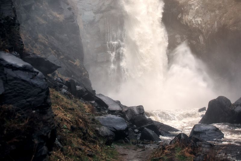 водопад, пейзаж, природа, горы, алтай Водопад Куркуреphoto preview