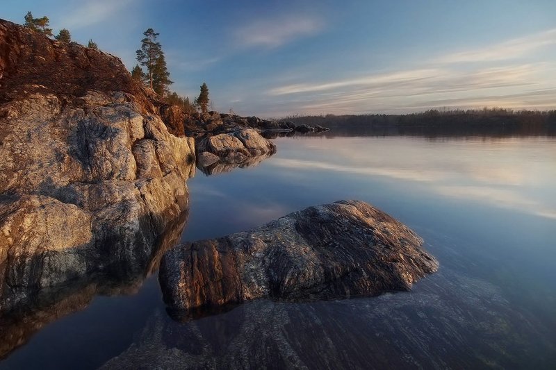 ладога, карелия, ладожское, озеро Камни,растущие из-под водыphoto preview