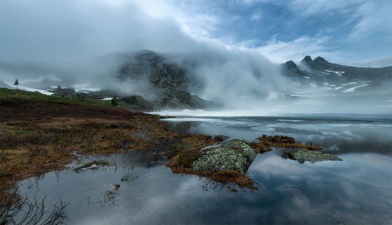 Туманный вечер в Ергаках.photo preview