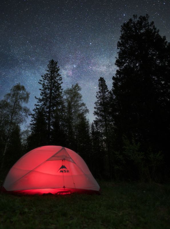 Млечный путь, ночь, палатка, Таганай, Урал Под созвездием Лебедяphoto preview