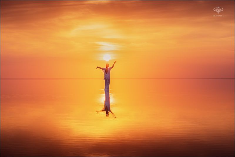 Россия, Эльтон, закат, пейзаж Закат на озере Эльтонphoto preview