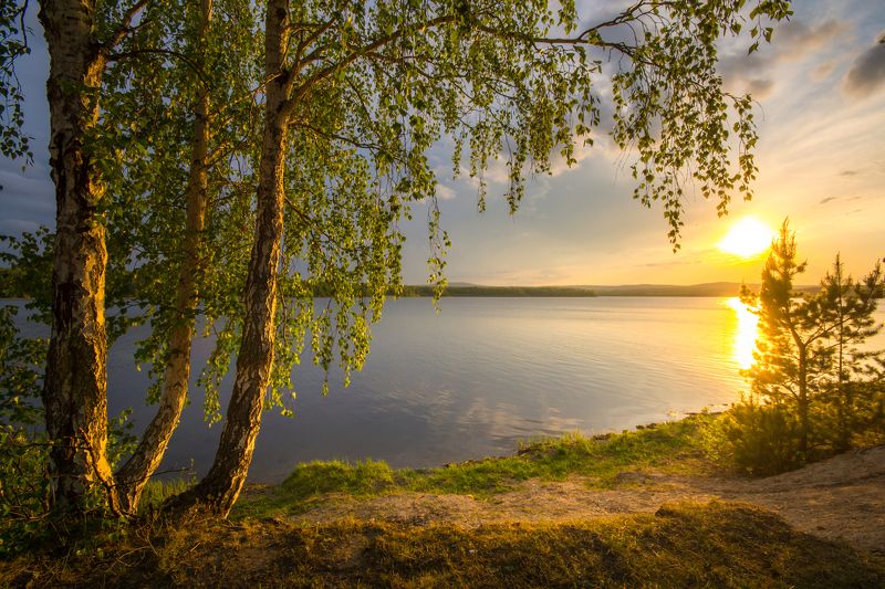 май заря вода закат урал солнце Майская заряphoto preview