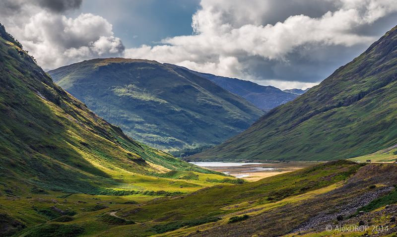 canon, color, postcard, picturesque, europe, scotland, united kingdom, travel, iconic, landscape, mountain Вид на озеро Актриоктан / A view of Loch Achtriochtanphoto preview