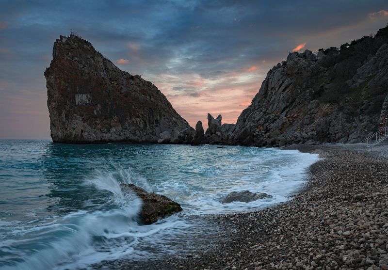 вечер, море, закат, крым, скалы Закат в Симеизеphoto preview